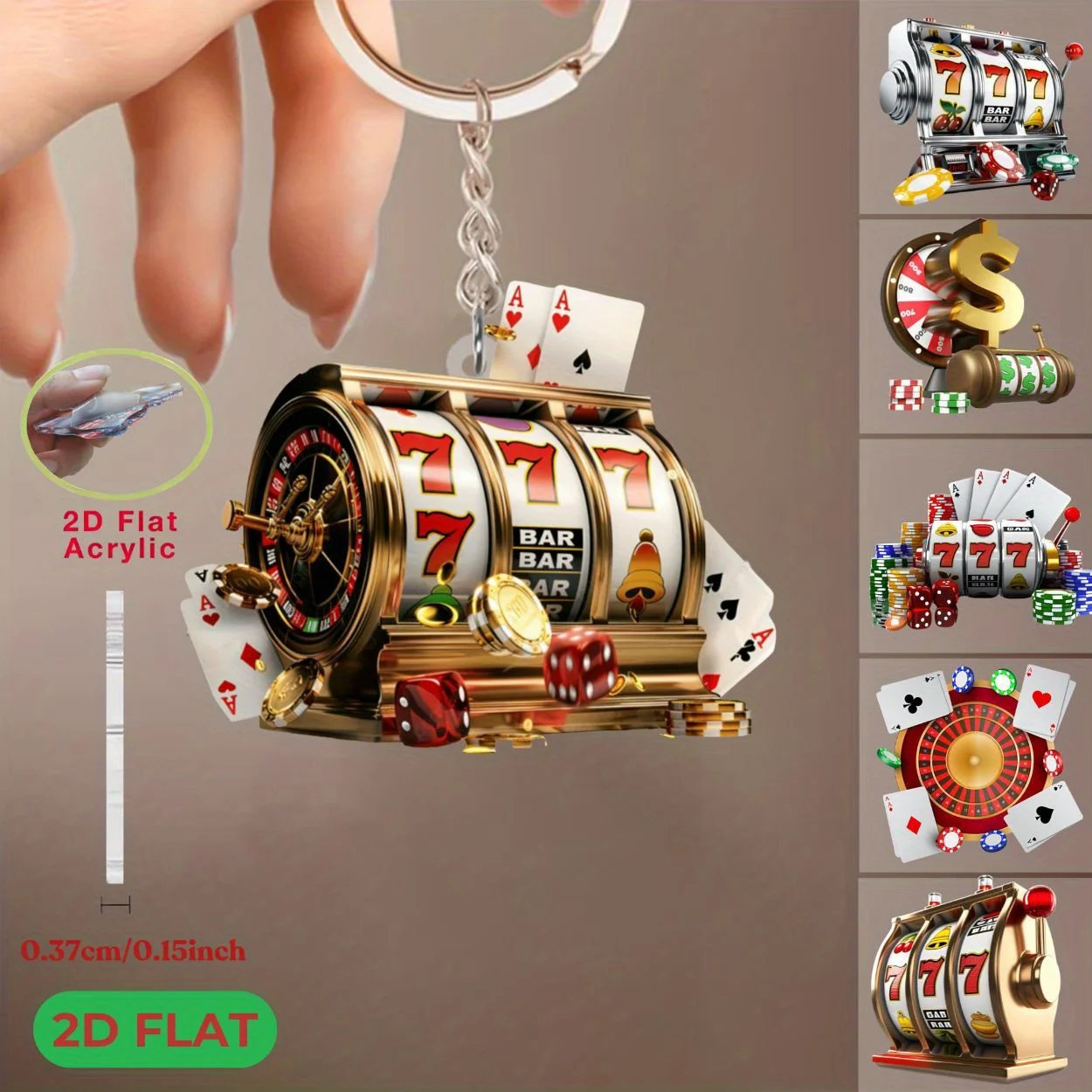 2D Arcade Game Machine Keychain Retro Gaming Flat Acrylic Pendant Accessory for Backpacks Car Collectible Gift for Gamers Fans