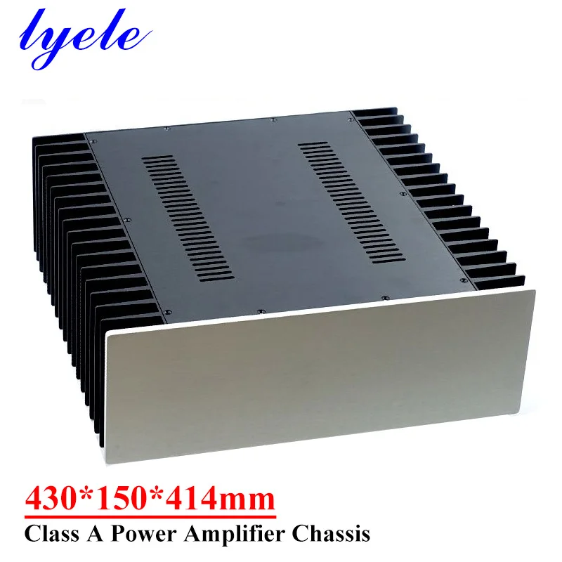 430*150*414mm All-aluminum Class A Power Amplifier Chassis with Heat Sink Diy Audio Amplifier Case Shell