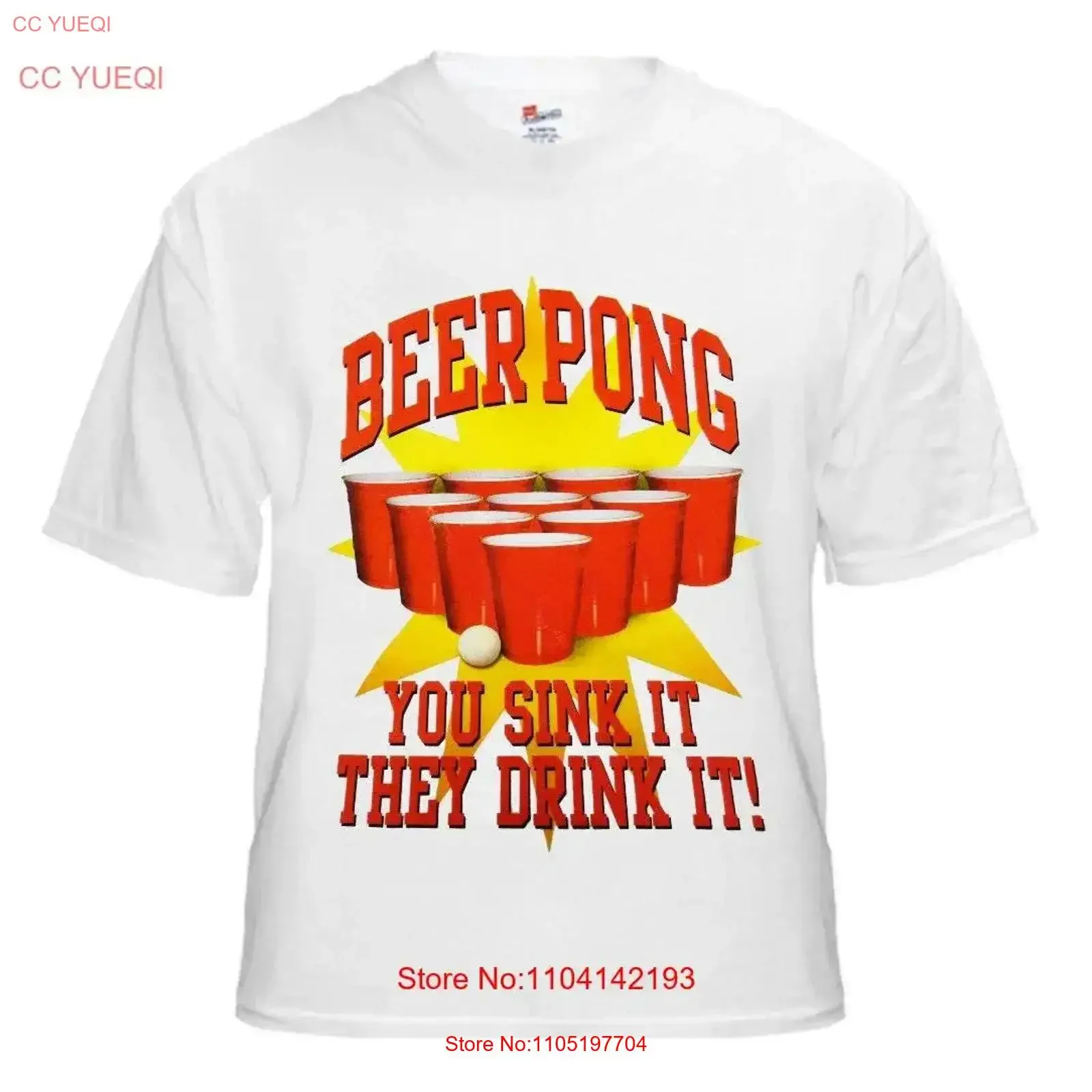 البيرة بونغ أنت غرق ذلك يشربون مضحك الرجال تي شيرت B224 خمر غسلها للجنسين عادية أوم تنوعا الشارع الشهير قليلا #1