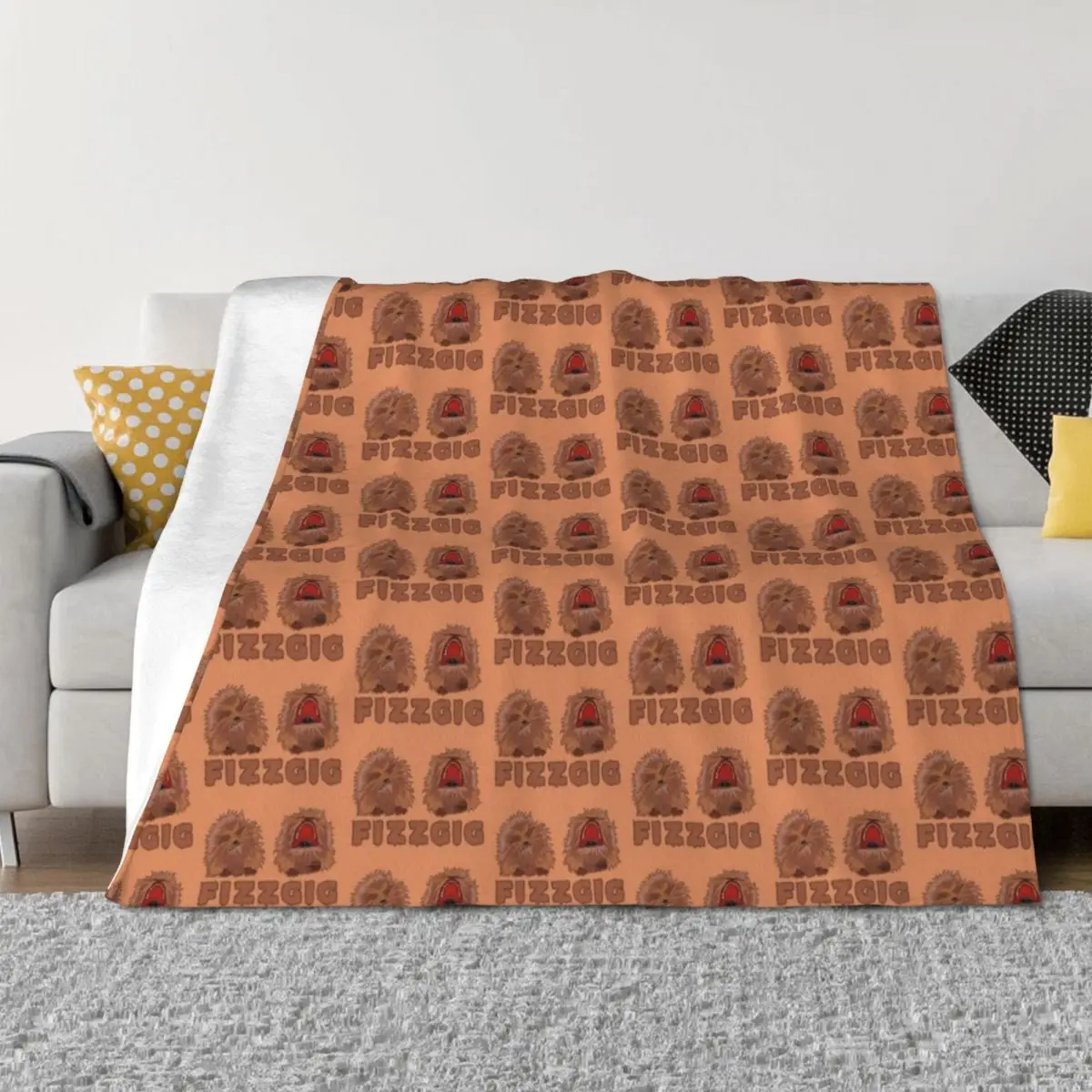 

Fizzgig Roar Throw Blanket Thermal Shaggy Vintage for babies Blankets