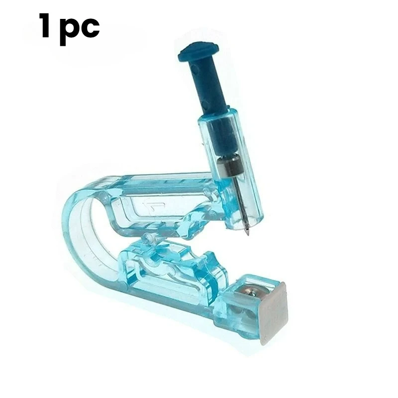 1/20 Stück Tragbare Aseptische Ohrlochstechpistole Mini Transparentes Sicherheits-Nasen- und Ohrring-Piercing-Set Maschinen-Kit mit Ohrsteckern Körperschmuck-Werkzeuge