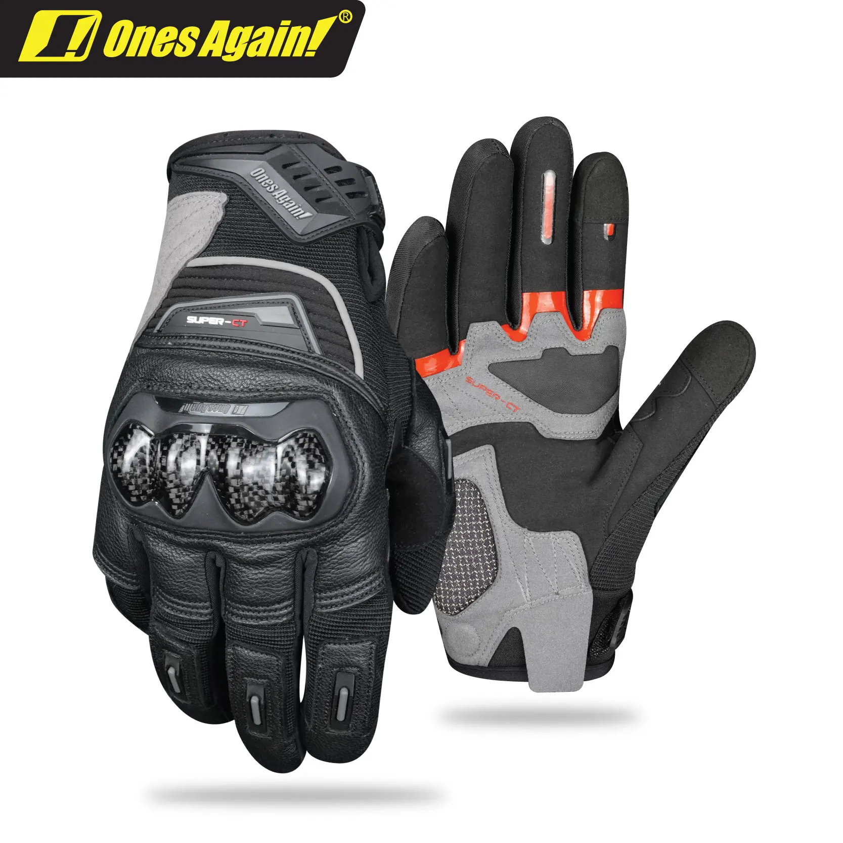 

Ones Again! Carbon fiber protective waterproof warm Kevlar goatskin anti-slip wear resistant autumn and winter gloves