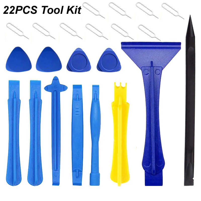 Kit de herramientas para reparación de teléfonos móviles: palanca de plástico, hoja, destornillador para desmontar pantalla de iPhone, iPad, laptop, computadora, set manual 3
