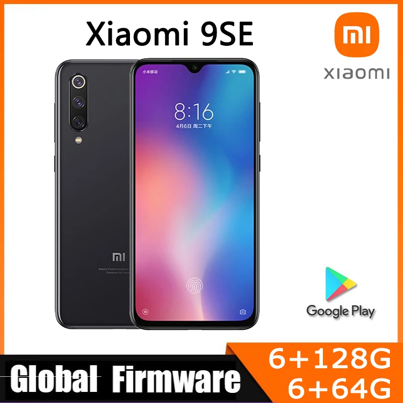 Global rom Xiaomi 9 SE Smartphone, Snapdragon 712, Android Cellphone, 48 MP + 20MP, Fingerprint, Original