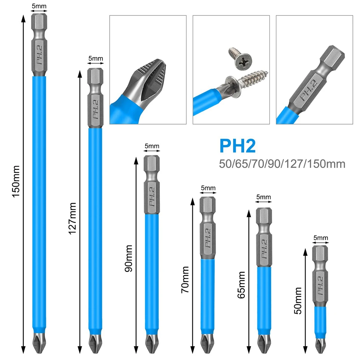 마그네틱 미끄럼 방지 스크루 드라이버 비트 세트, 임팩트 드라이버 비트 세트, 1/4 인치 육각 생크 크로스 드릴 비트 세트, 14 개