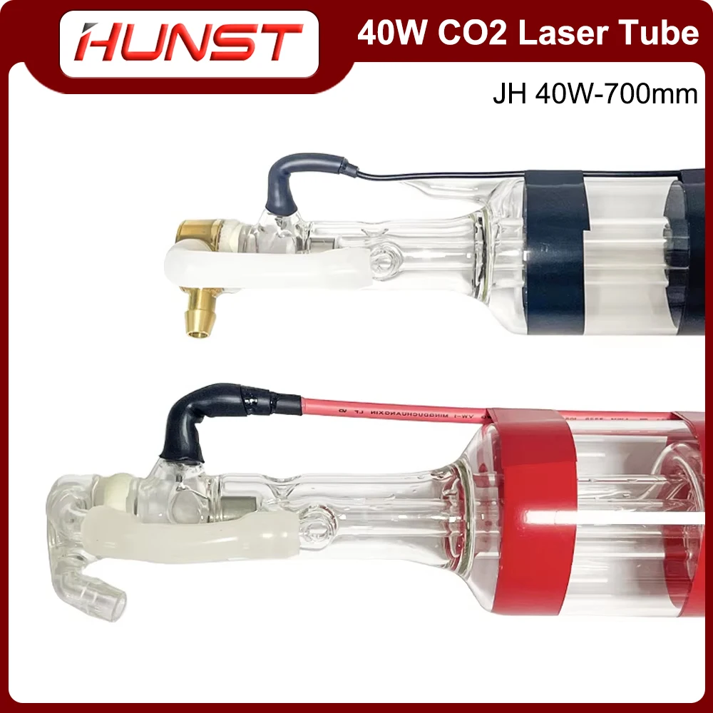 Hunst 40W Co2 หลอดเลเซอร์เส้นผ่านศูนย์กลาง 50 มม.ยาว 700 มม.เหมาะสําหรับแกะสลักและตัดเครื่อง