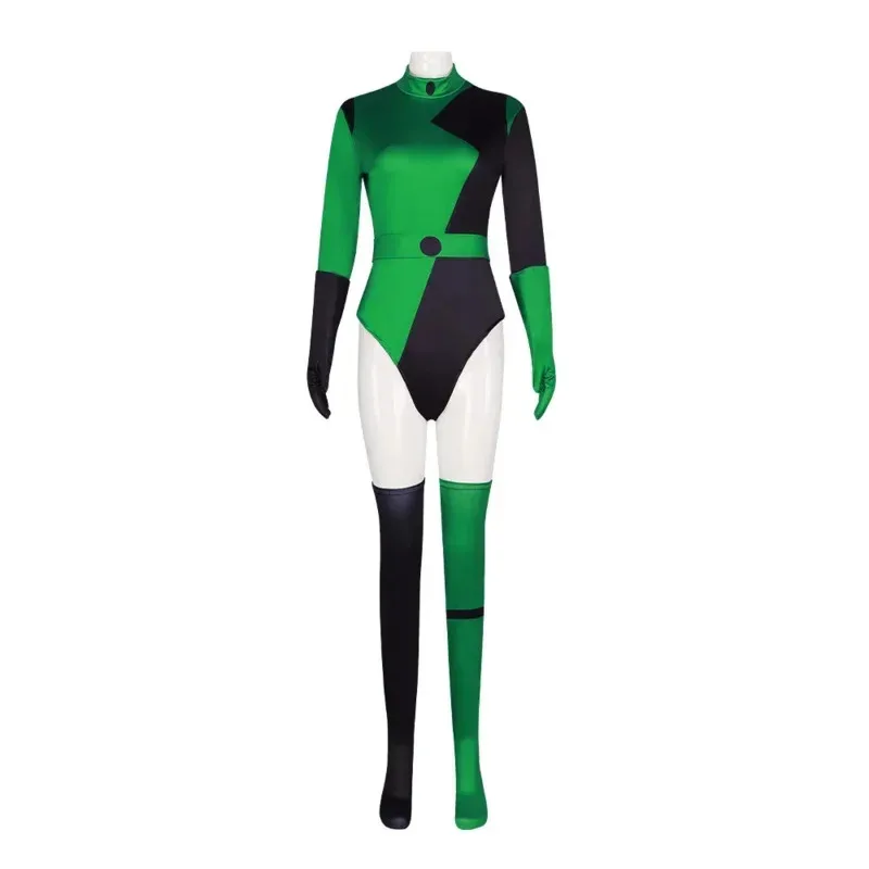 

Shego Costume Bodysuit for Adult Kids Female Kim Cosplay Elastic Spandex Jumpsuit Swimsuit Outfits Halloween Carnival Party Suit
