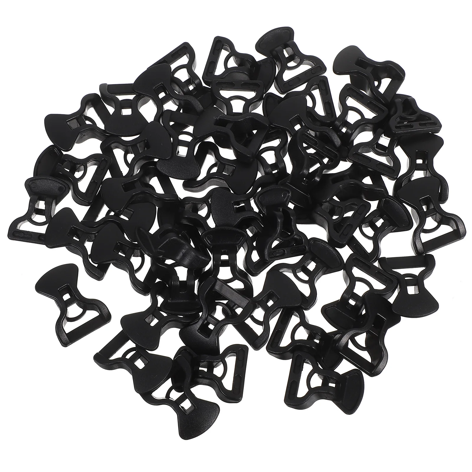 

50 Pcs Tent Wind Rope Buckle Camping Fastener Fixing Tighteners Plastic Clip Buckles Hook