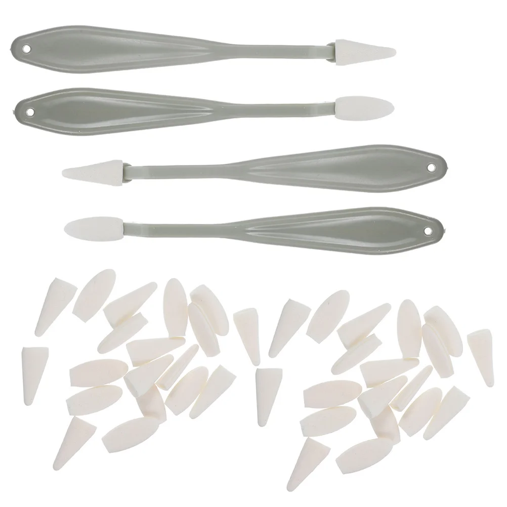 

2 Sets Replace Boxed Pen Wiper Blender Stump Sponge Paper Blending Stumps Plastic +