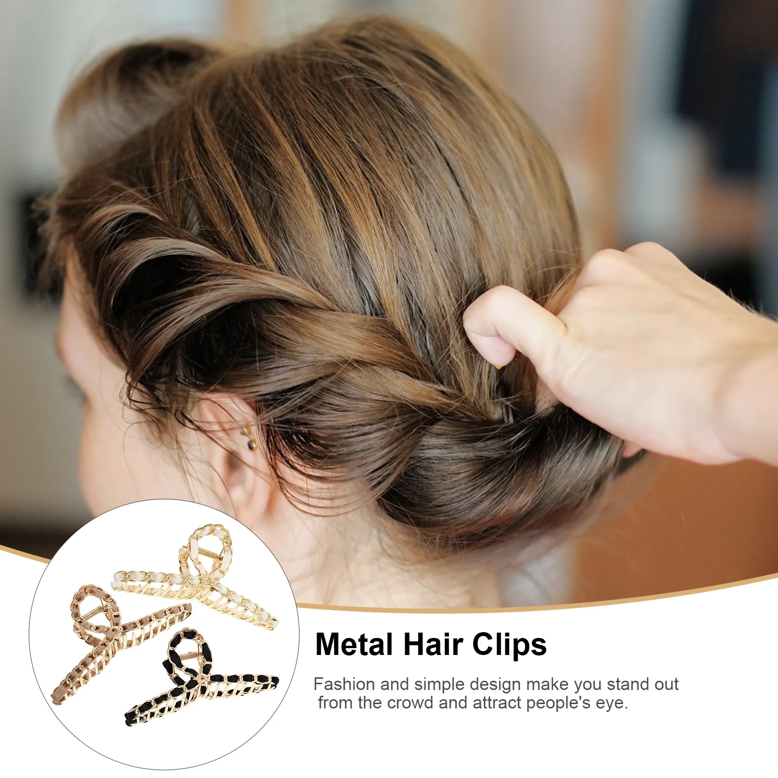 

3 шт., металлические винтажные заколки для волос, большие зажимы для челюстей, зажим для волос для толстых тонких вьющихся хвостиков, держатель для душа, йоги