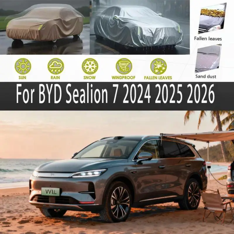 

For 7 2024-2026 Outdoor Protection Full Waterproof Dustproof Similar to Tarpaulin Shelter for BYD Sealion 7 2024-2026 Car Cover
