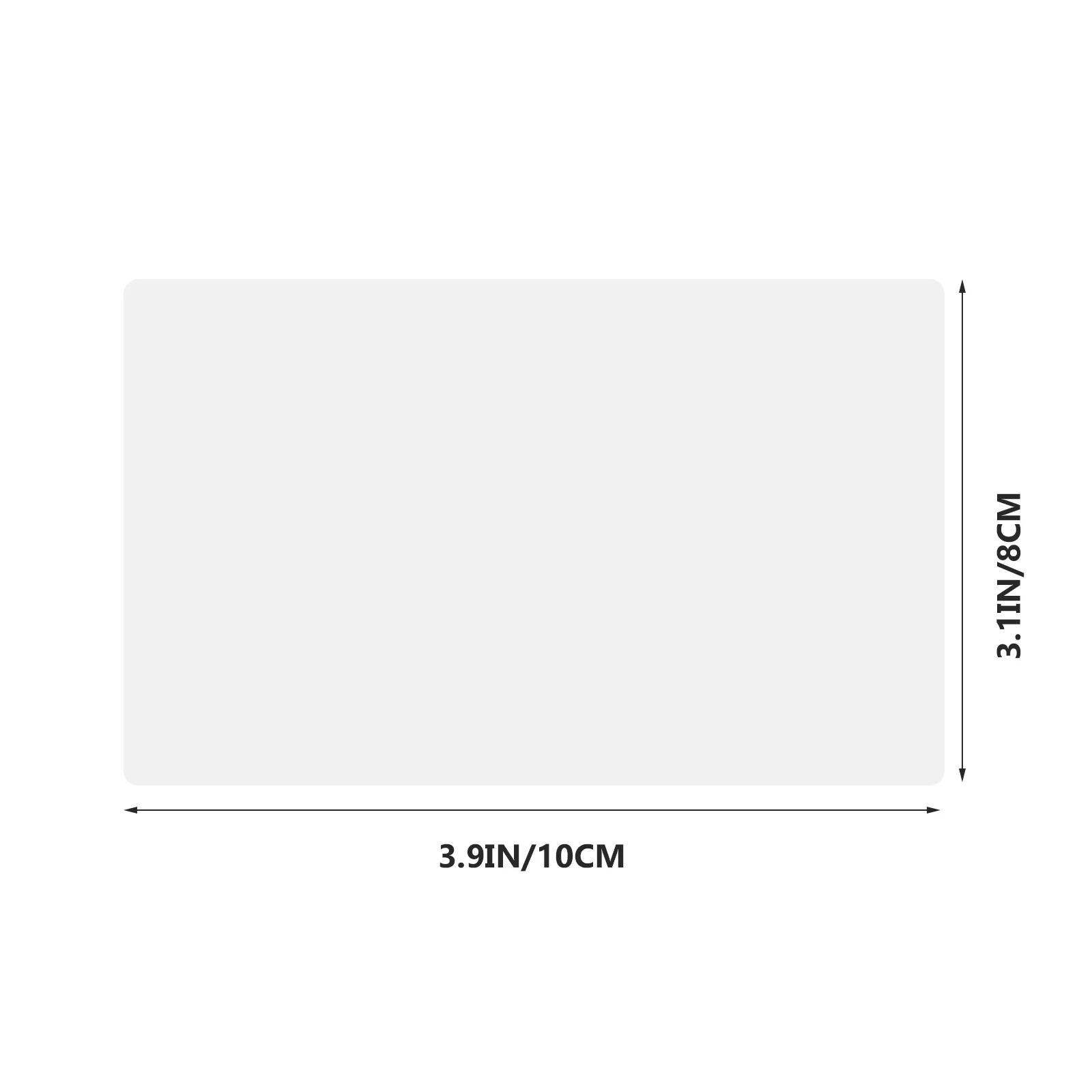 Rolo de etiqueta branca autoadesiva, impressão retangular, endereço postal, adesivo de preço, à prova d'água, resistente a arranhões, multi