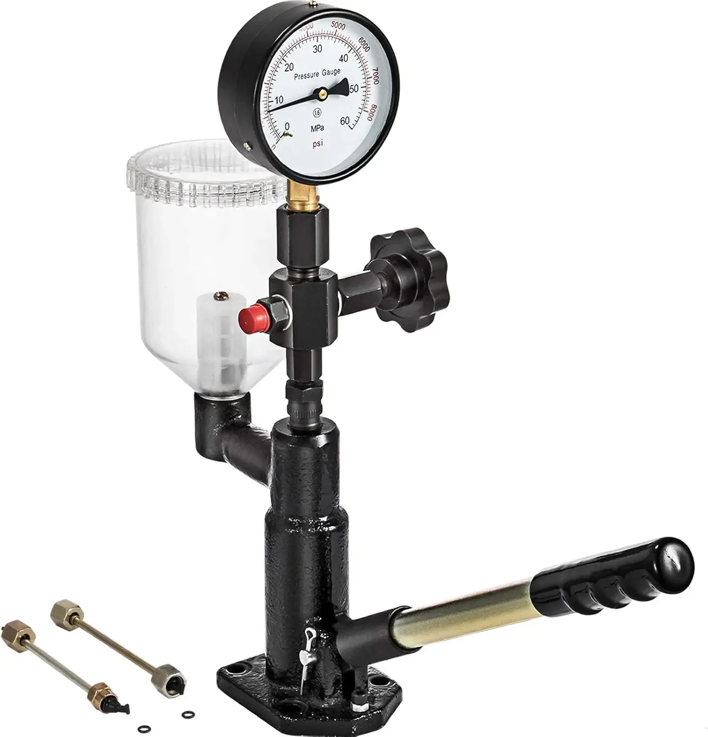 

400Bar 6000PSI Diesel Fuel Injector Tester Diesel Injector Nozzle Tester with Dual Scale Gauge to Adjust Injector Nozzle Pressur