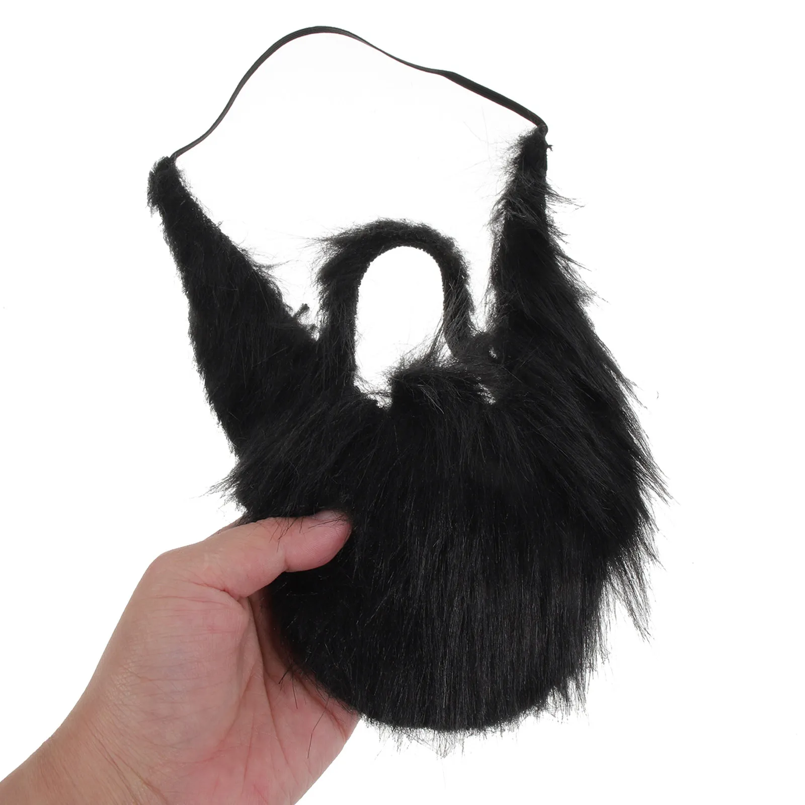 

2Pcs Fake Beard Halloween Costume Beard Elastic Rope Party Cosplay Prop Fake Mustache for Men Kids Photo Taking