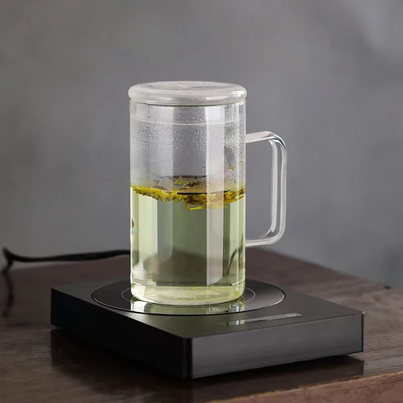 200W Mug Warmer Electric Hot Plate 100°C Cup Heater Tea Maker with 5 Gear Coaster Heating Pad Hot Drinks 220V