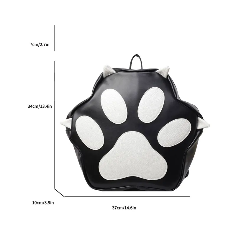 Cat Claw Bags for Women Trend Fashion PU Leather Aesthetic Backpacks Female Cute School White Bag Sac De Luxe Femme Low Price