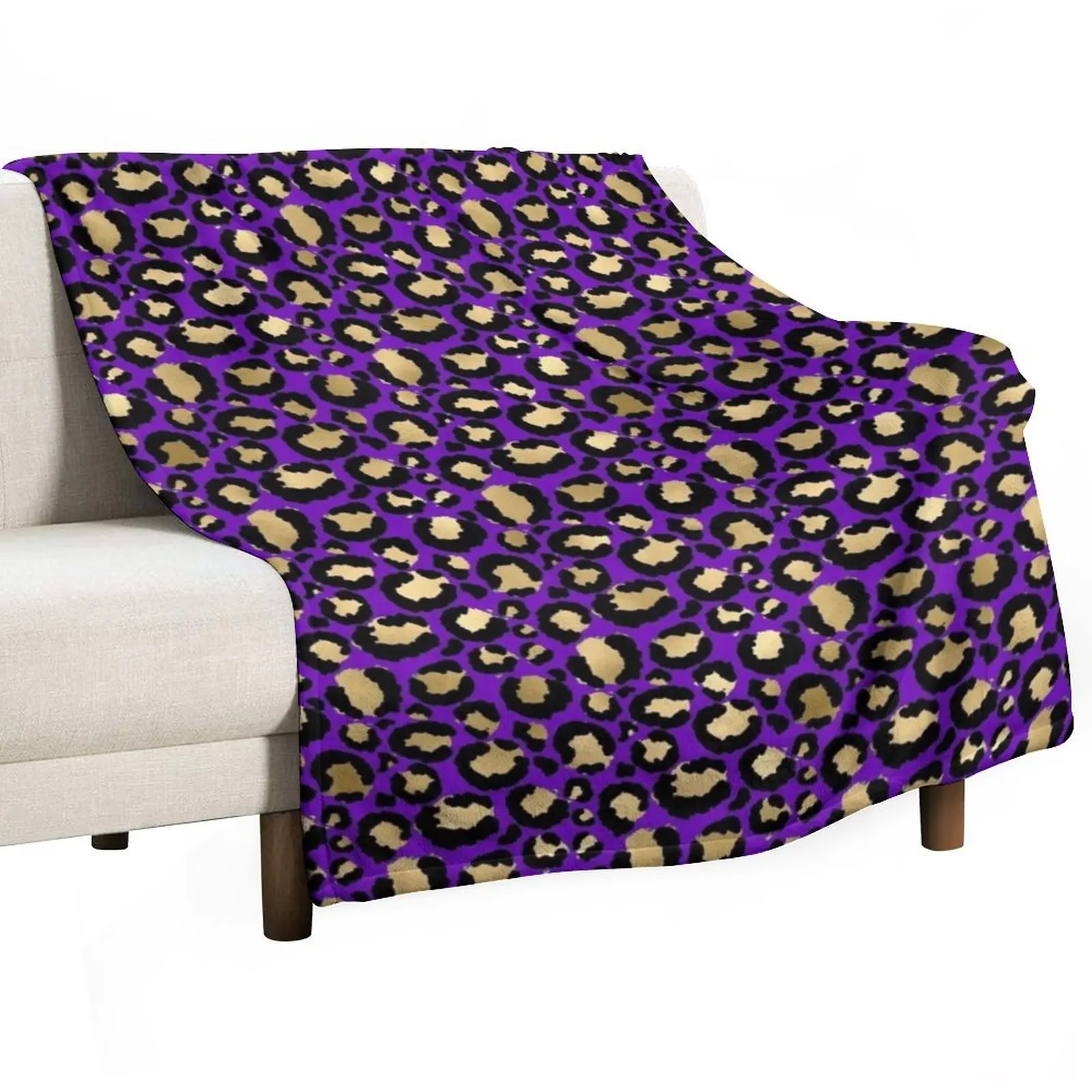 

Purple Leopard Pattern Throw Blanket Luxury cosplay anime blankets ands Quilt Blankets