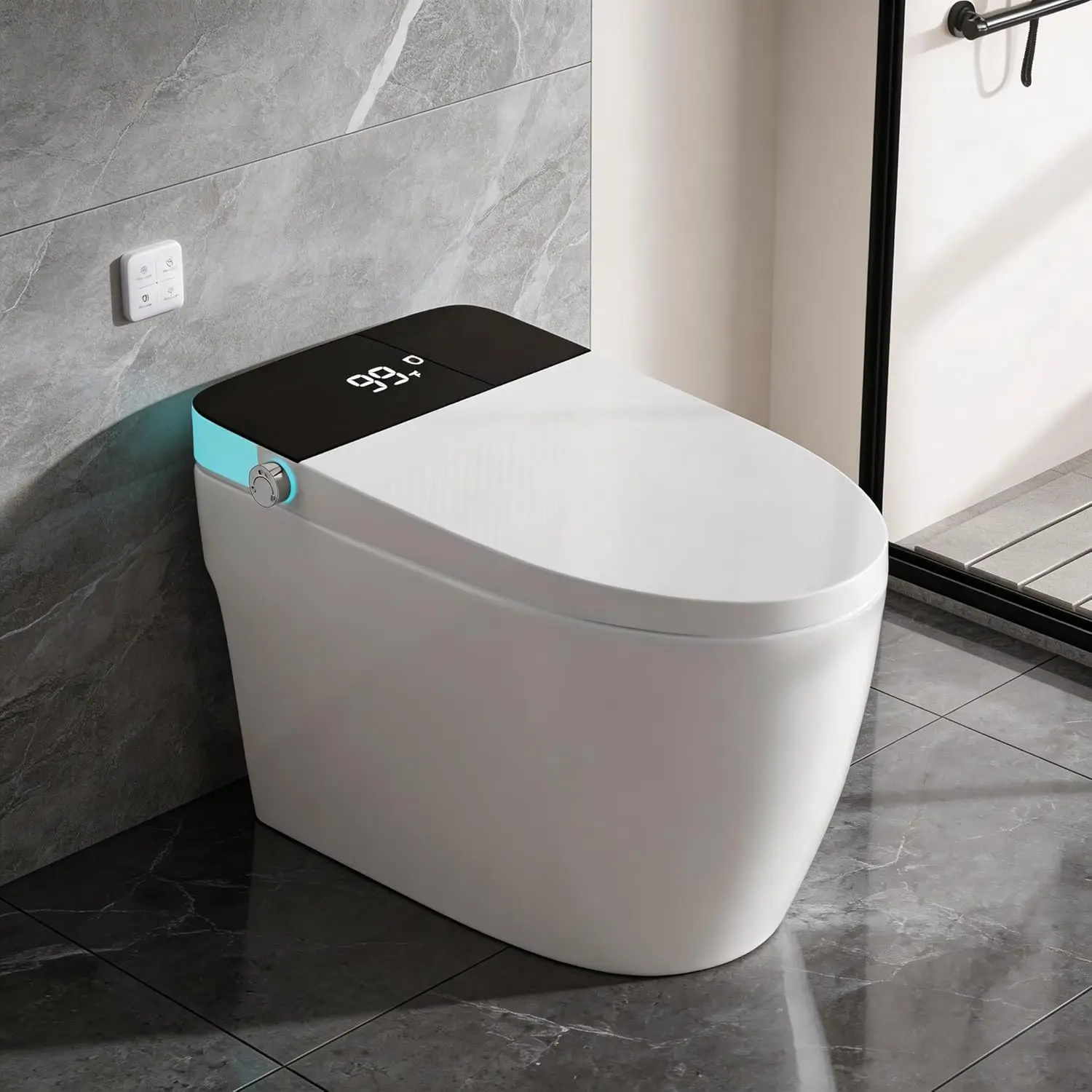 

Smart Toilet with Auto Flush and Heated Seat, Electric Tankless Toilets with Dual Flush Remote - Pre-Wetting, One, Customized