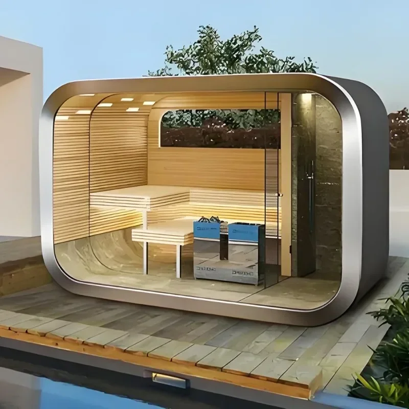 Traditional dry sauna outdoor 4/6/8/10 people cube