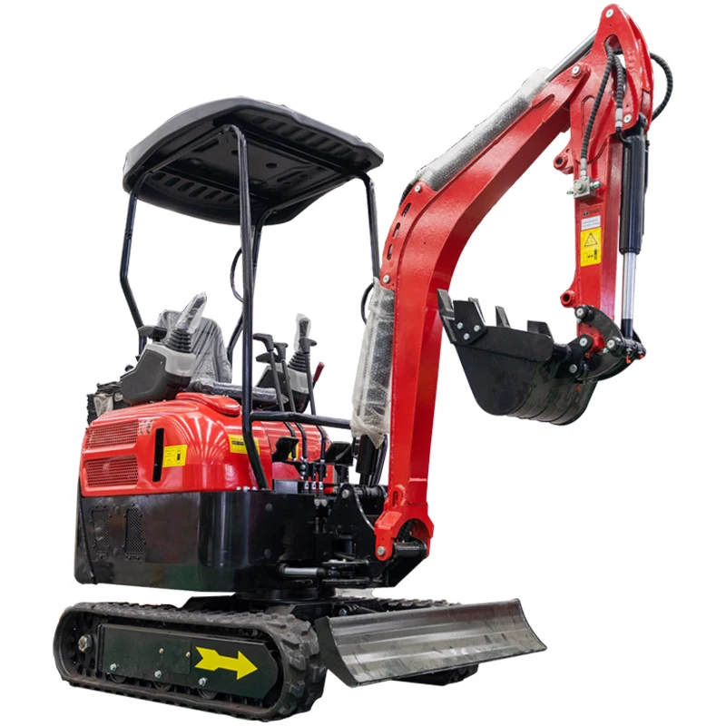 Hydraulic Mini Excavator 1.8 Ton Zero Tail Swing, With Auger & Breaker Hammer for Narrow Space Working