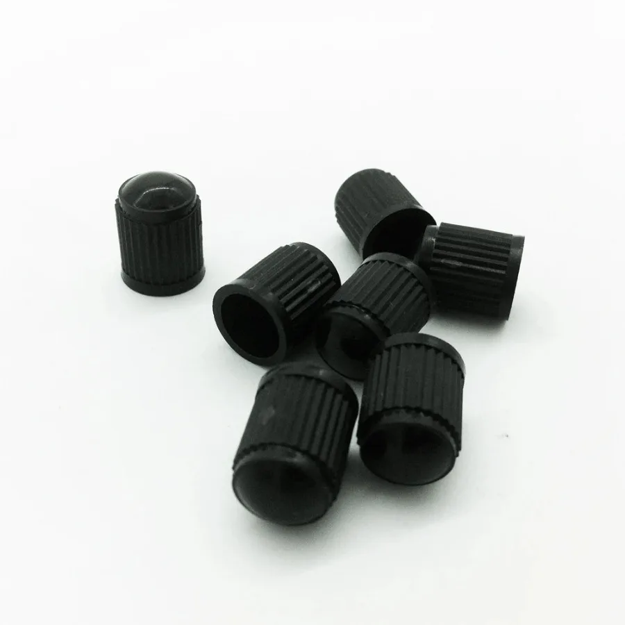 50Pcs Car Wheels Tire Valve Air Dust Cover Black Plastic Valve Stem Caps Wheels Tires Universal Car Auto Exterior Accessories