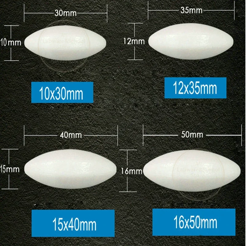 실험실용 자석 교반기, 바 타입-A PTFE 로터, 올리브 모양 자석 교반기, 실험실 용품, 5 개, 10 개