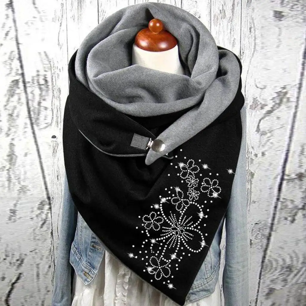 Retro Style Neckerchief Scarf Triangle Casual Shawl Blanket Warm