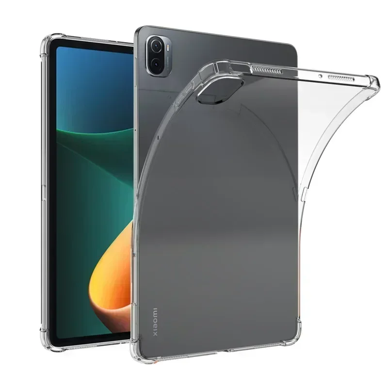 Casing TPU lembut kantung udara untuk XiaoMi Pad 6/5 11 inci penutup bening untuk MiPad 5 Pro pelindung Tablet silikon transparan Mi Pad 4 Plus 3 2