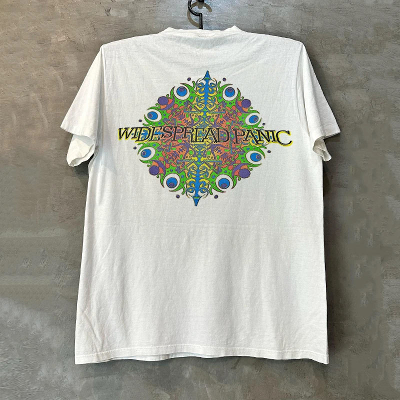 

Widespread Panic Band Rhythm Blues Rock Men's Summer Casual Sports Short Sleeve T-Shirt Hiphop American Five-quarter Sleeve