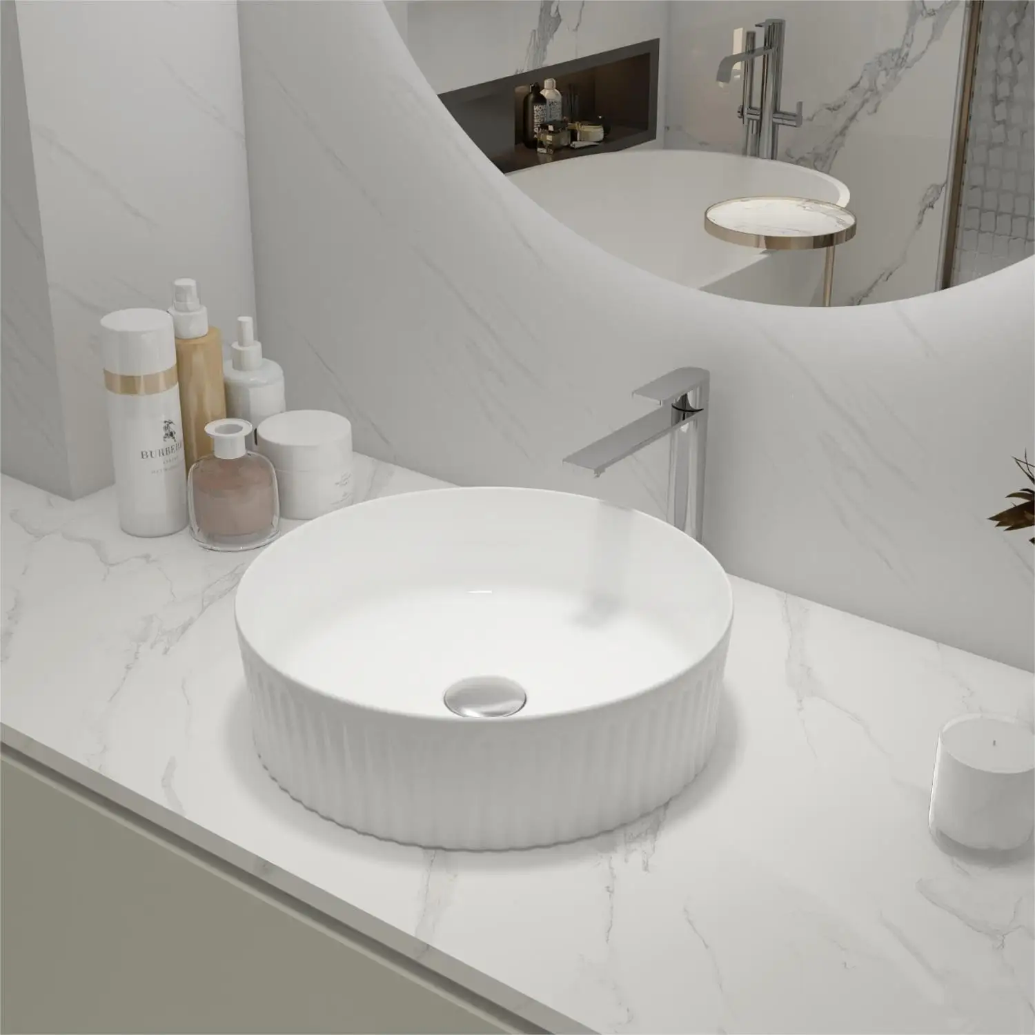 

Ceramic Circular Bathroom Sink Art Sink - BAA0014012OO