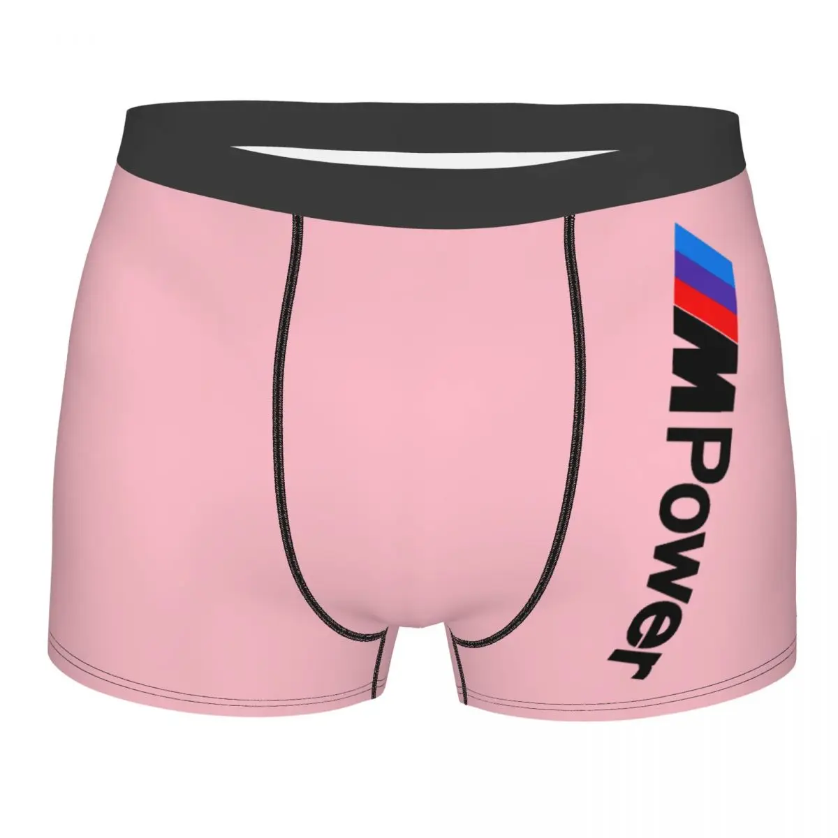 Custom Male Novelty M Powers Motor Sport Car Underwear Boxer Briefs Stretch Shorts Panties Underpants