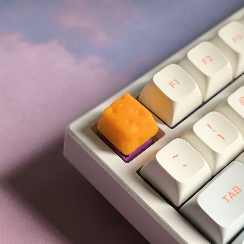 Point Cute Cheese Animal Keycap Artisan Keyboard Cap 3D Handmade Custom DIY Cartoon Gaming Keycaps for Mechanical Keyboard Gift