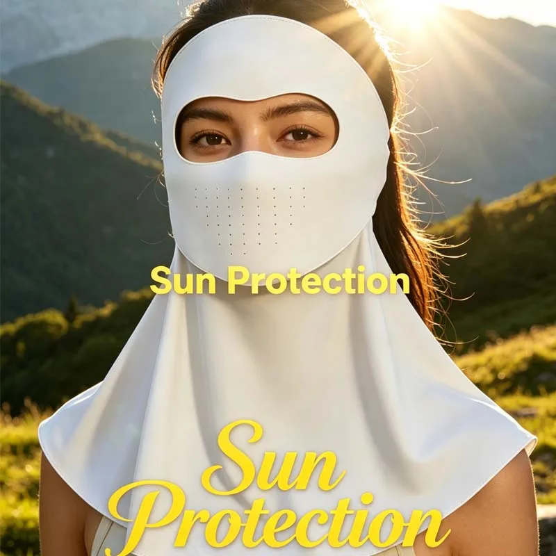 Full Face Neck Cover Face Kini Summer Ice Silk Sunscreen Mask