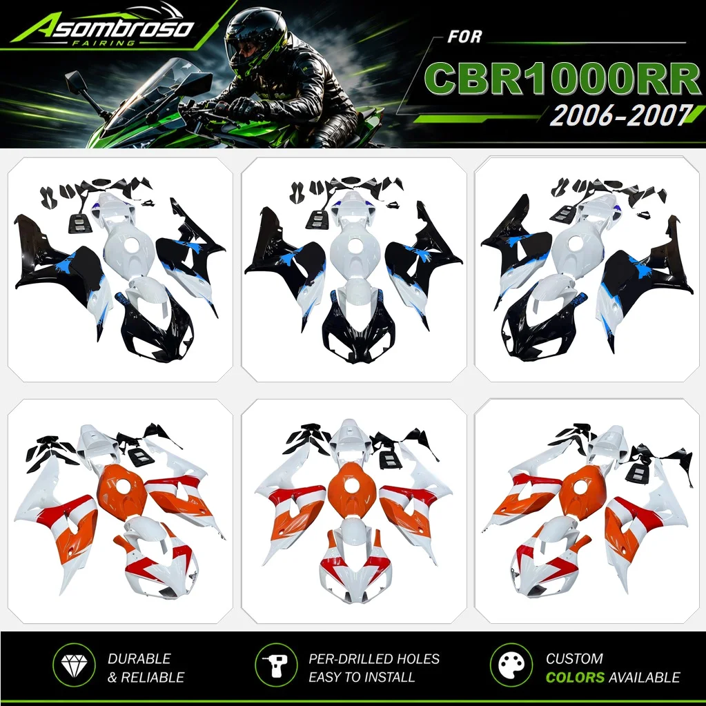 Full Fairing Set Panel Bodywork Fit For CBR1000RR 06 07 Injection ABS Molded Motorcycle Protection Shell 2006 2007
