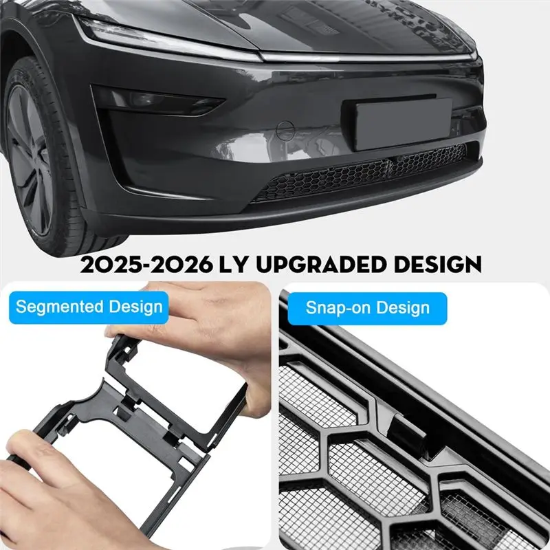 Grill Mesh Inserts Air Inlet Vent Cover For Front Bumper Grills Guard For Tesla Model Y Juniper 2025 Car Accessories