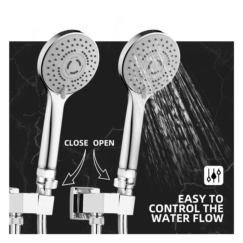 Douchekop Afsluitklep Douchestroomregelklep G1/2 Stroomdrukregelaar Voor Handheld Douchesproeier Bidet