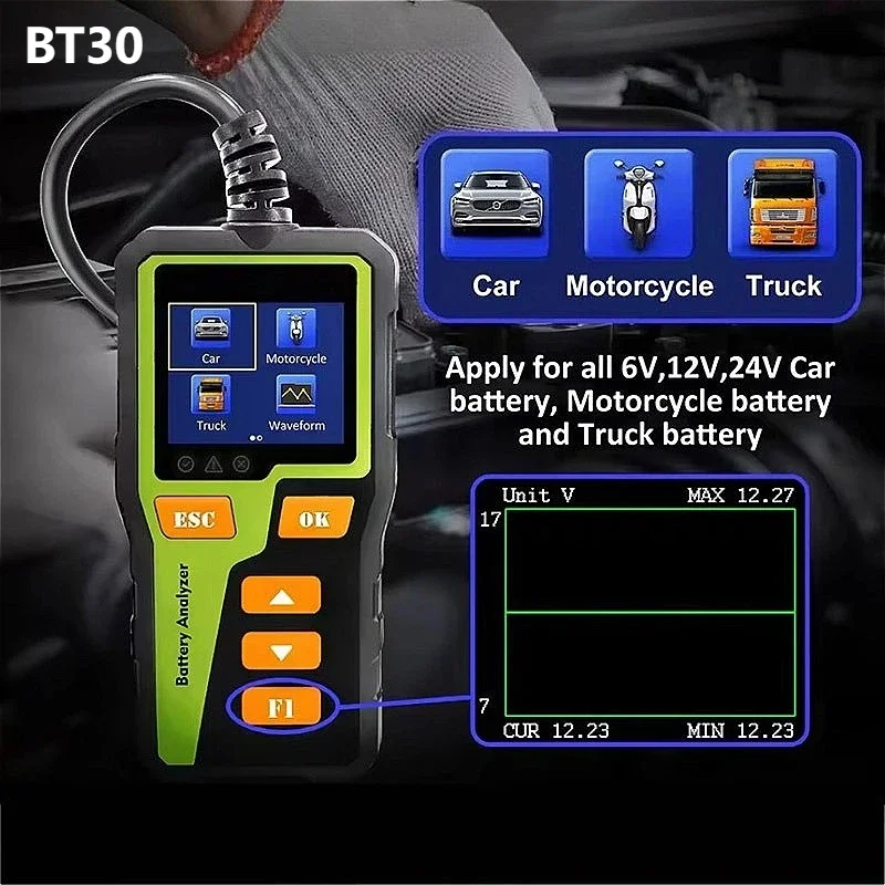 

Автомобильный диагностический инструмент, считыватель кодов, проверка системы двигателя, тестер батареи, автомобильное устройство для диагностики неисправностей, тестер батареи, инструменты для ремонта