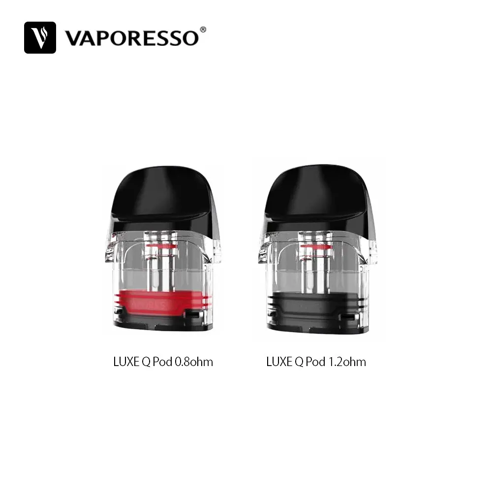 4 unidades/pacote original vaporesso luxe qs pod luxe q 0.8ohm/1.2ohm substituição pod cartucho 2ml 0.6ohm/1.ohm pod para luxe qs kit