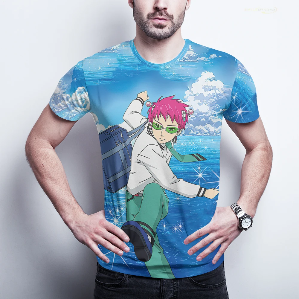 Good quality 100% cotton Saiki Kusuo No Sai-Nan T-shirts Printed Men/women/kids Harajuku Fun T-shirts Cute Japanese Anime Tops