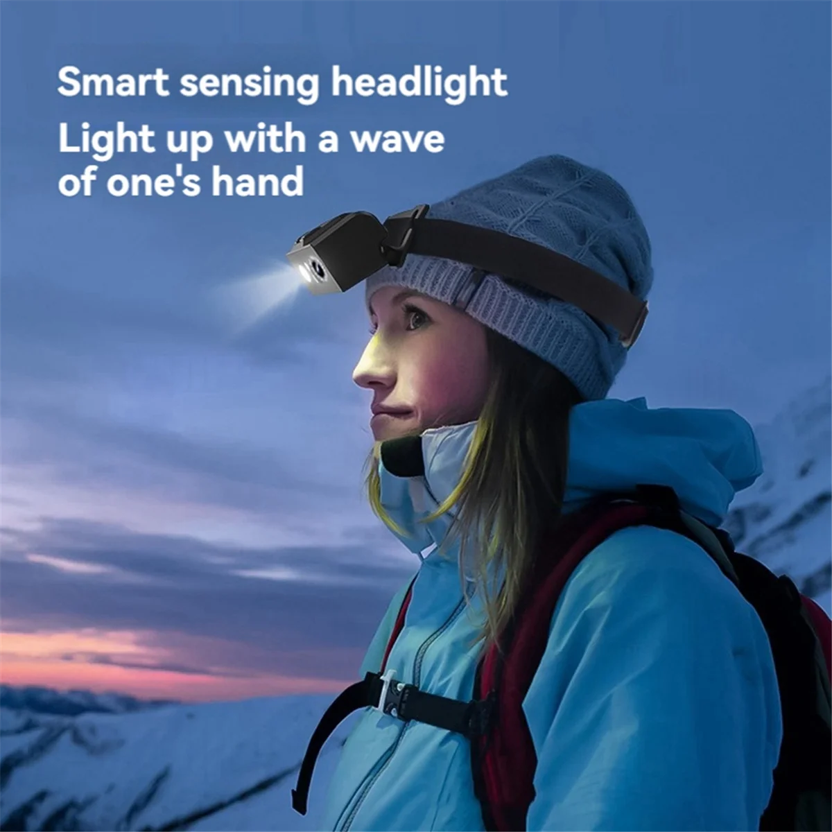 TEH-eKamera Terpasang di Kepala 1080p HD Perekam Lampu Sensor Lampu Depan Isi Ulang Seluler untuk Berkemah dan Luar Ruangan