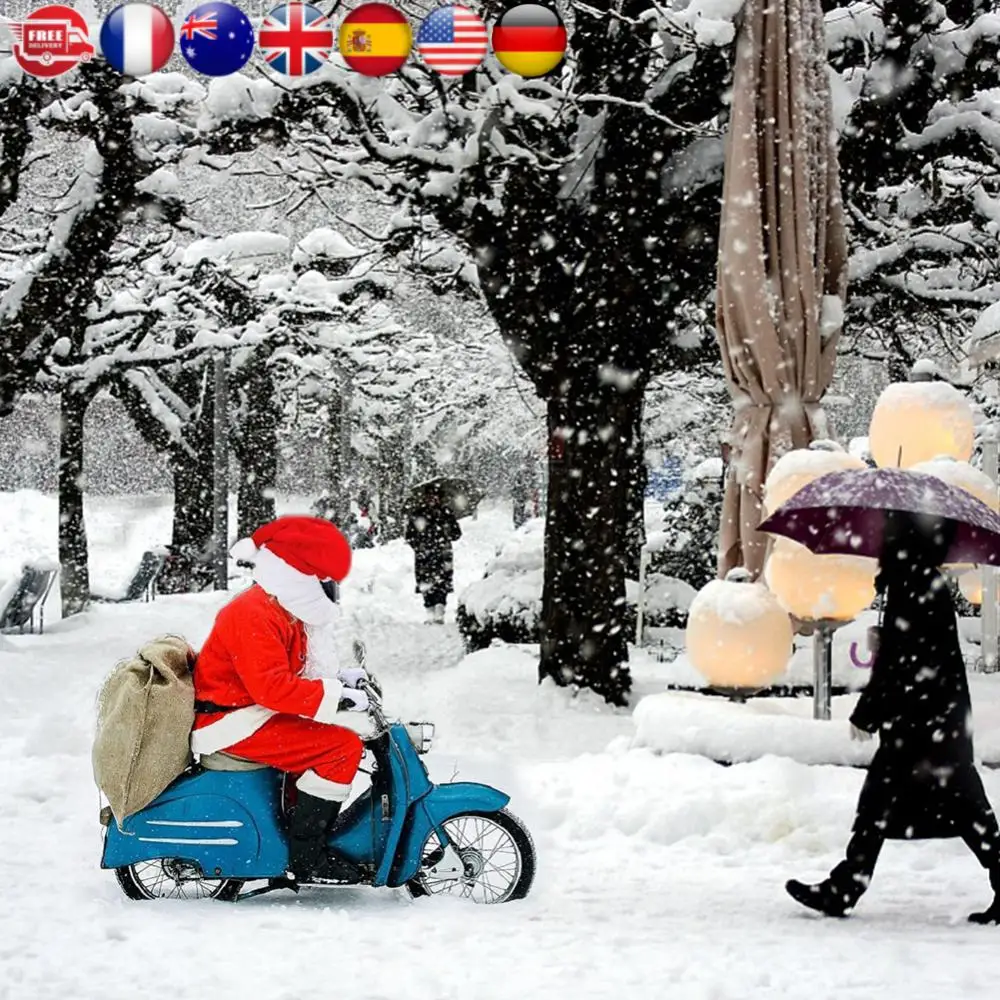 

Plush Santa Claus Helmet Cover Christmas Helmet Cover Elastic Motorcycle Santa Claus Funny Cover Motorcycle Accessoories