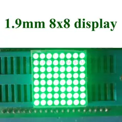 10PCS High quality 8x8 green digital tube semi-outdoor 1.9mm LED Dot Matrix Display Common anode