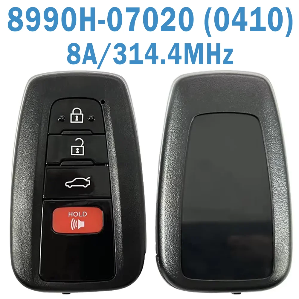 8990H-07020 (0410)/HYQ14FBE Auto Smart Remote Control 314.4MHz 4B 8A Chip Replacement Smart Car Key Fob For Toyota Avalon