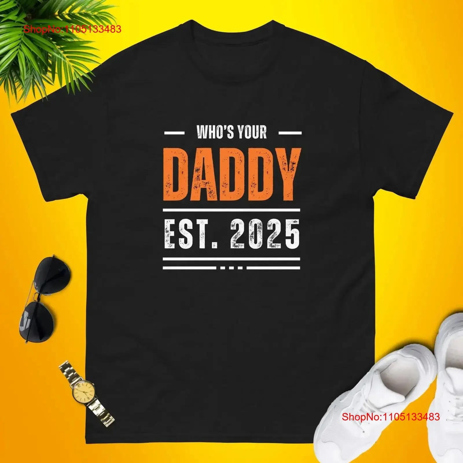 

New Daddy T Shirt Dad EST 2025 Promoted to vintage Washed Breathable Stretched designer clothes homme graphic Comfortable Soft