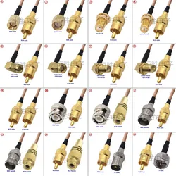RG316 cavo coassiale RCA maschio a SMA BNC connettore TNC RCA maschio femmina Crimp per cavo di prolunga a bassa perdita consegna veloce ottone