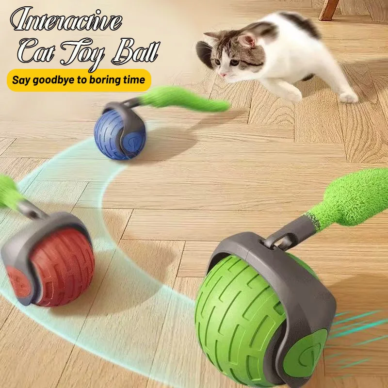 Rechargeable Smart Cat Toy Ball - Automatic Moving & Bouncing Interactive Pet Toy for Cats & Puppies | Electronic Gifts for Pets