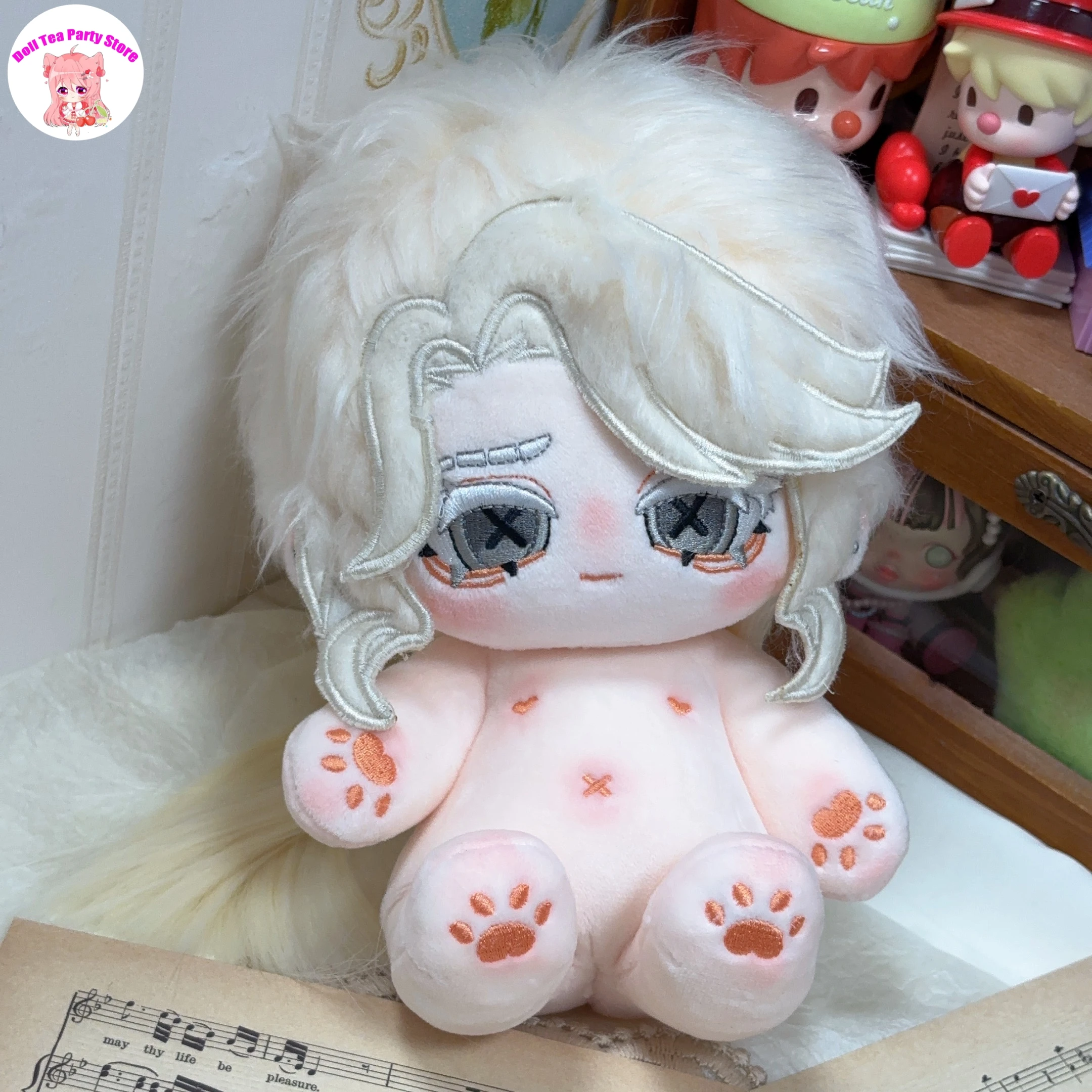 Anime Identity V Frederick Kreiburg Attributo Bel Ragazzo Peluche Corpo della bambola Vestire Vestiti Peluche Giocattoli Regalo di compleanno 20 cm