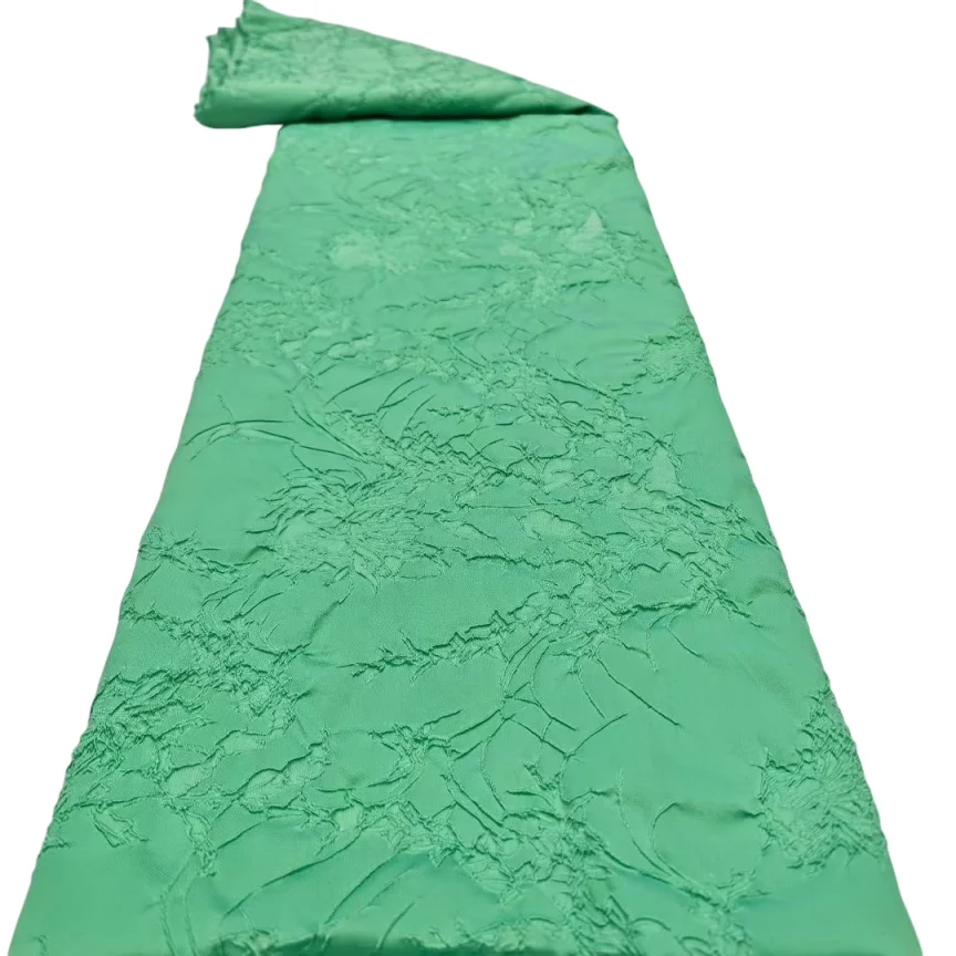 

2025 Высококачественная нигерийская парчовая кружевная ткань, роскошная африканская чистая жаккардовая кружевная ткань для свадебного вечернего выпускного вечера, женские платья