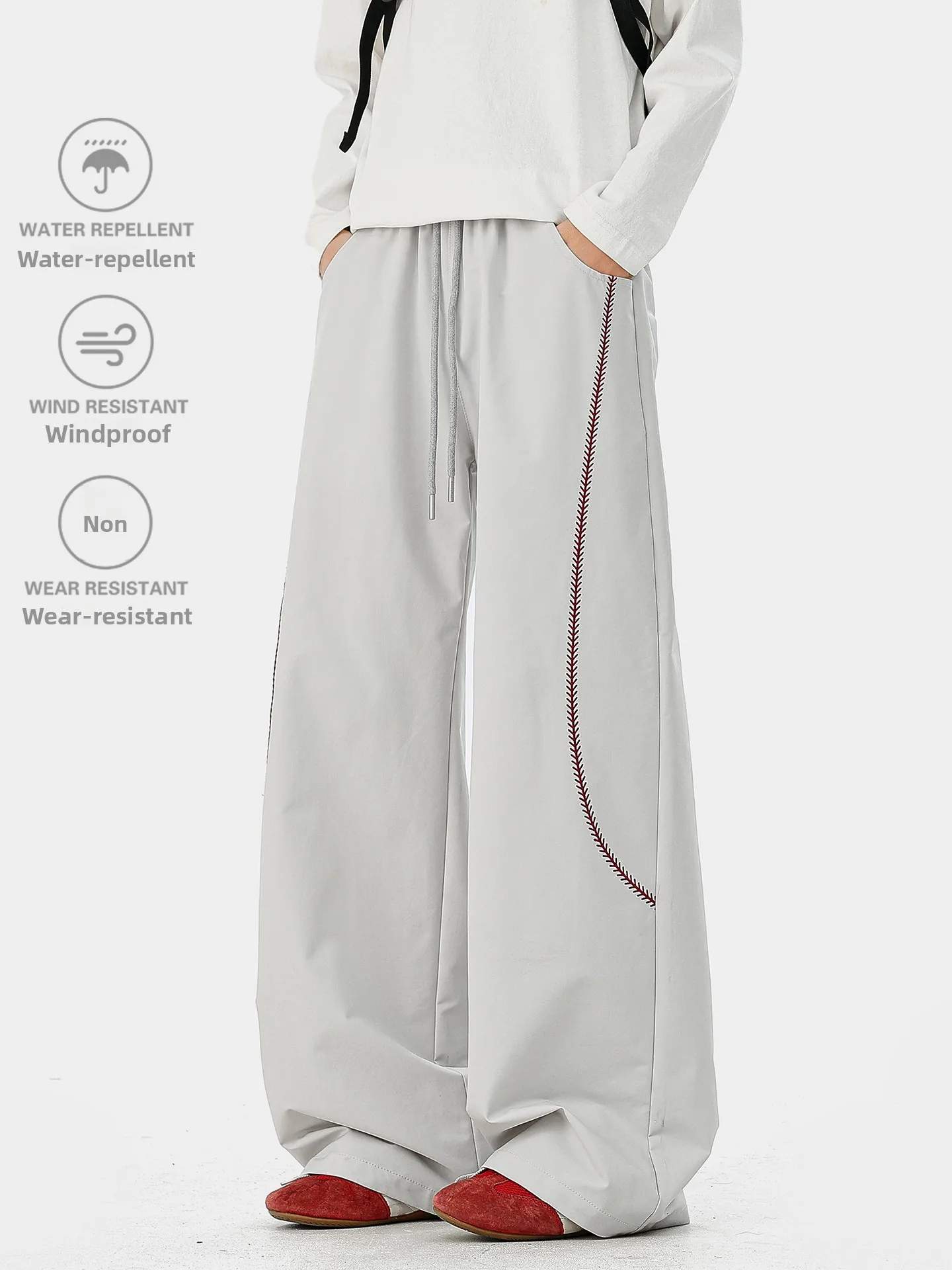 Hasselblad Line Anti-Wind Sports Casual Hiking Pants Loose Straight Outdoor Camping Mountain Climbing Trousers Unisex