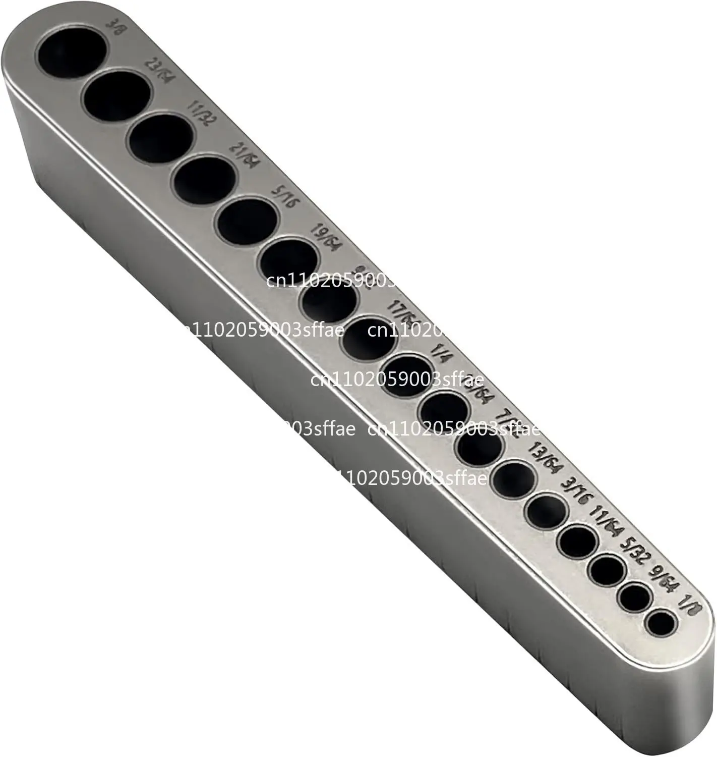 STD1000DGNP straight hole drill guide, 17 bit sizes, from 0.32 cm to 0.95